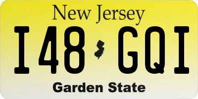 NJ license plate I48GQI