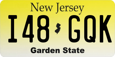 NJ license plate I48GQK