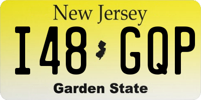 NJ license plate I48GQP