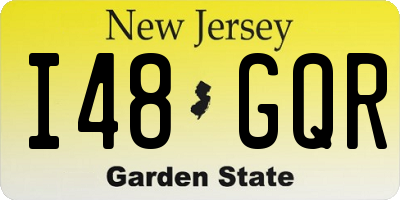 NJ license plate I48GQR