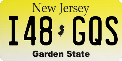 NJ license plate I48GQS