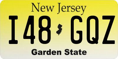 NJ license plate I48GQZ