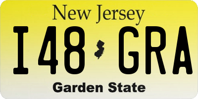 NJ license plate I48GRA