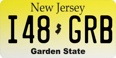 NJ license plate I48GRB