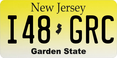 NJ license plate I48GRC
