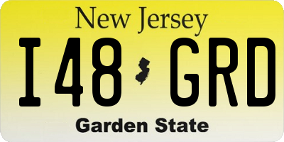 NJ license plate I48GRD