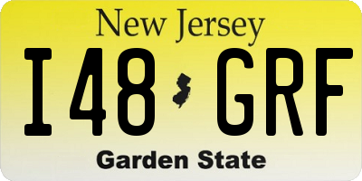 NJ license plate I48GRF