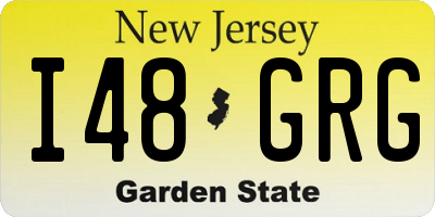 NJ license plate I48GRG
