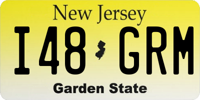 NJ license plate I48GRM