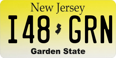 NJ license plate I48GRN