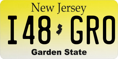 NJ license plate I48GRO