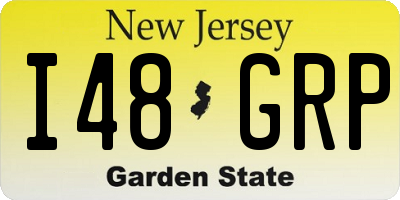 NJ license plate I48GRP