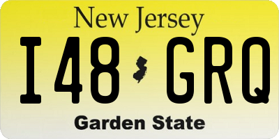 NJ license plate I48GRQ