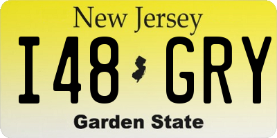 NJ license plate I48GRY
