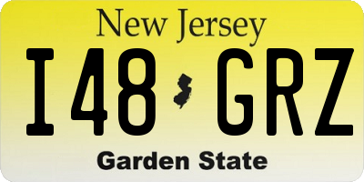 NJ license plate I48GRZ