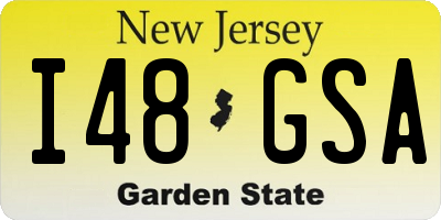 NJ license plate I48GSA