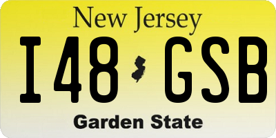 NJ license plate I48GSB