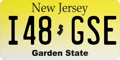NJ license plate I48GSE