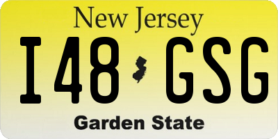 NJ license plate I48GSG