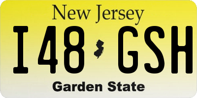 NJ license plate I48GSH