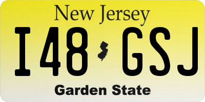 NJ license plate I48GSJ