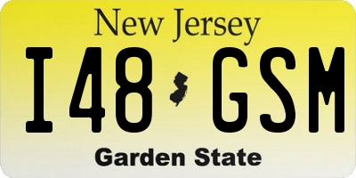 NJ license plate I48GSM