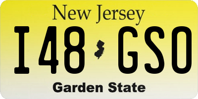 NJ license plate I48GSO