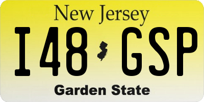 NJ license plate I48GSP