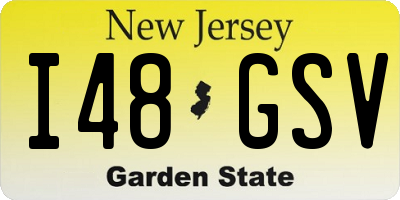 NJ license plate I48GSV