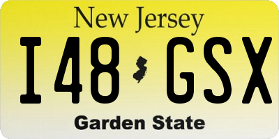 NJ license plate I48GSX