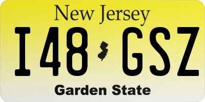 NJ license plate I48GSZ