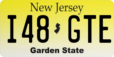 NJ license plate I48GTE