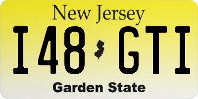 NJ license plate I48GTI