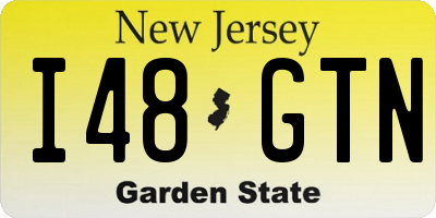 NJ license plate I48GTN