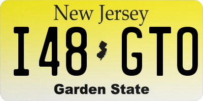 NJ license plate I48GTO