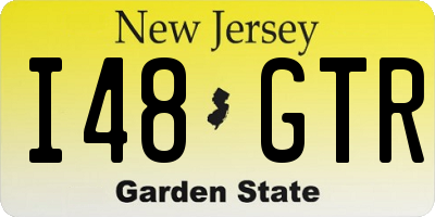 NJ license plate I48GTR