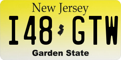 NJ license plate I48GTW