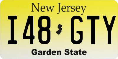 NJ license plate I48GTY