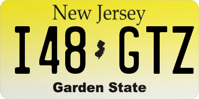 NJ license plate I48GTZ
