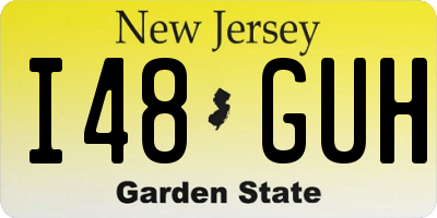 NJ license plate I48GUH