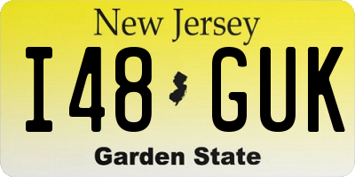 NJ license plate I48GUK
