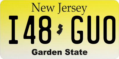NJ license plate I48GUO