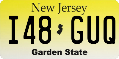 NJ license plate I48GUQ