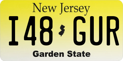 NJ license plate I48GUR