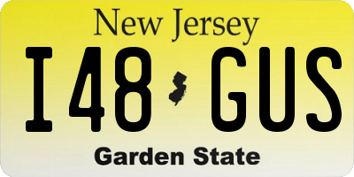 NJ license plate I48GUS