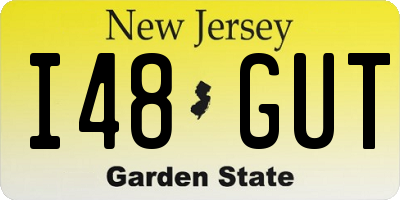 NJ license plate I48GUT