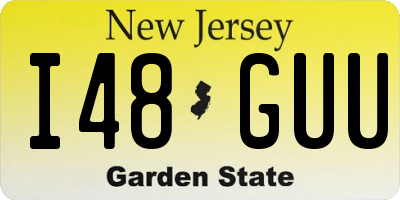 NJ license plate I48GUU