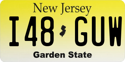 NJ license plate I48GUW