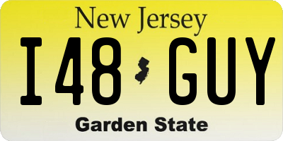 NJ license plate I48GUY