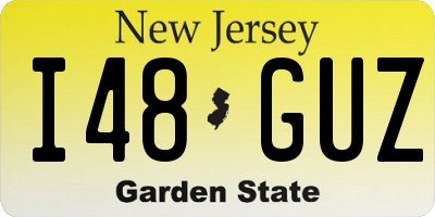 NJ license plate I48GUZ